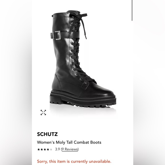 Schutz Moly Leather Combat Boots - Picture 6 of 7